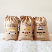 Sacos de Navidad Reyes magos personalizados
