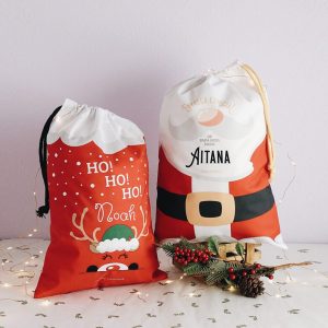 Saco de navidad Papá Noel personalizado con nombre