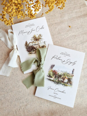 Libro de firmas de testigos con fotografía ilustrada-2